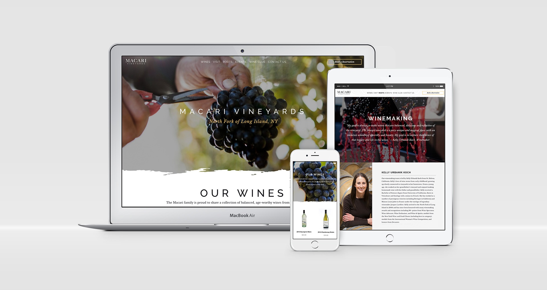 Macari Vineyards - Website Devices